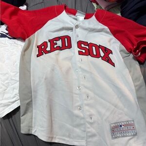 Red and White Red Sox Baseball Jersey